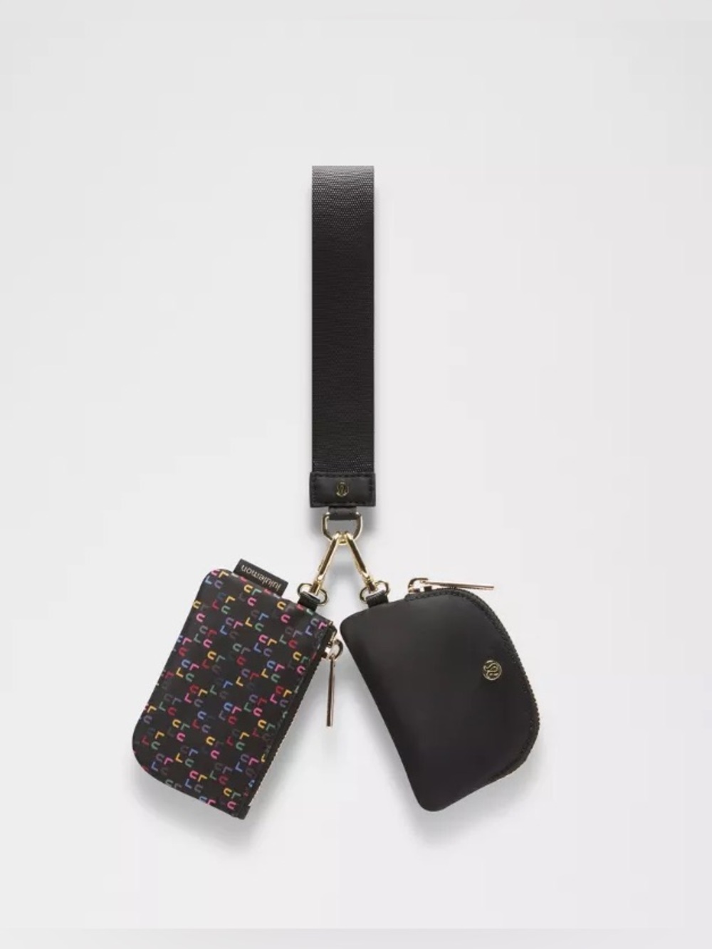 Sold out Lululemon-Dual Pouch Wristlet-Lulu Block